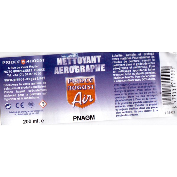 Nettoyant Aérographe Vallejo 200 ml - Aérographe France