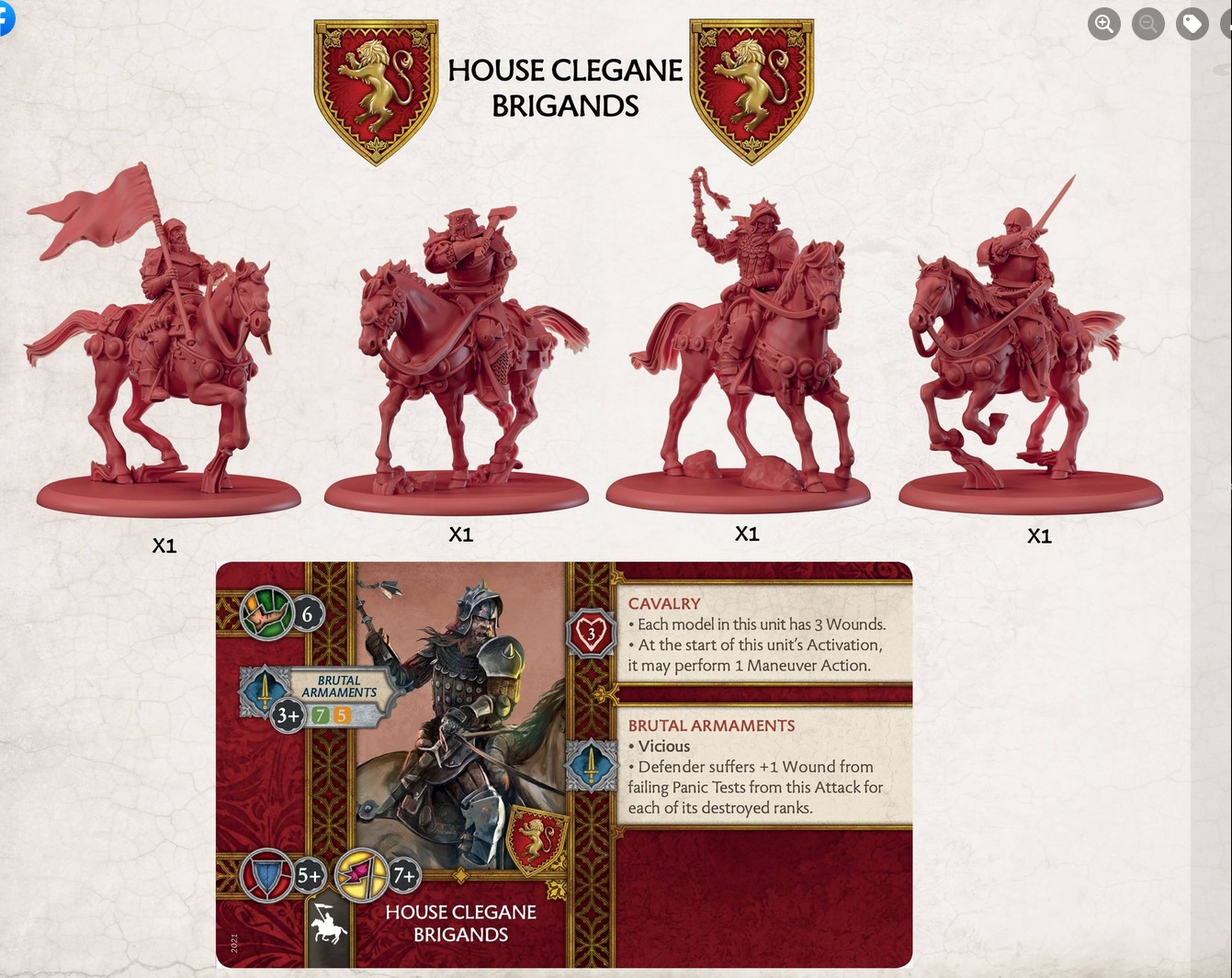 Les Clegane Brigand ont peu soif d’un combat équitable et sont une cavalerie blindée rapide et légère