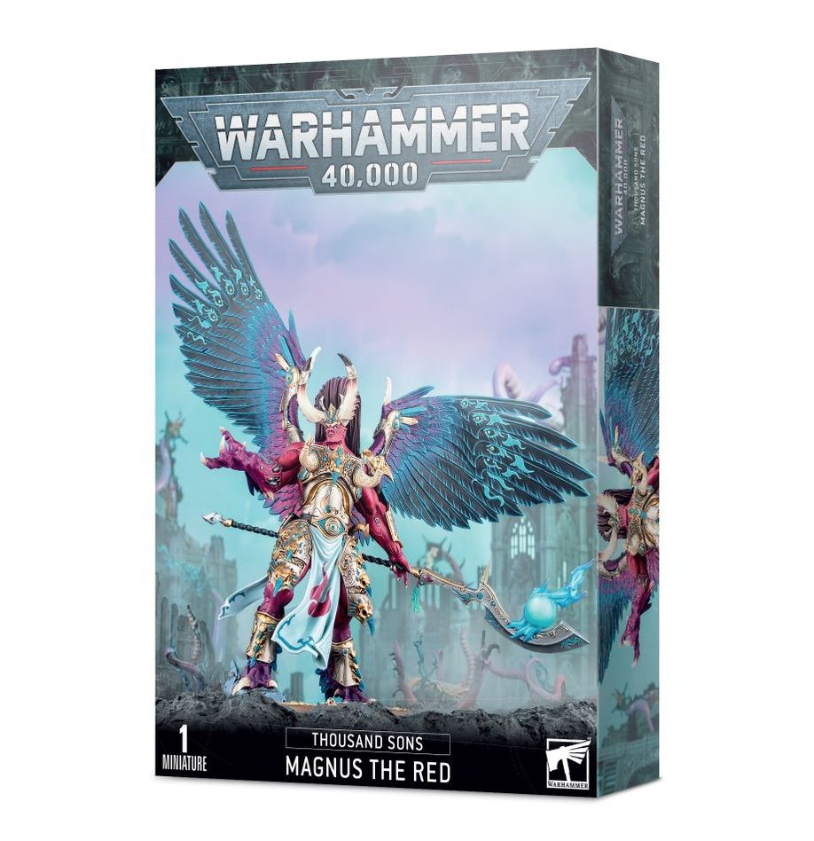 Découvrez Magnus the Red, le Primarque Démon de la légion des Thousand Sons, une figurine emblématique pour tout joueurs du Dieux du Changement