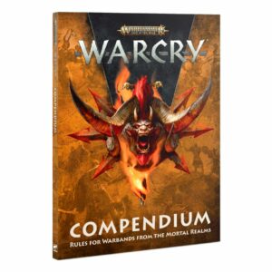 Compendium Warcry VF à couverture souple de 184 pages est plein à craquer de profils et d'aptitudes pour plus de 40 bandes existantes et venant des quatre Grandes Alliance