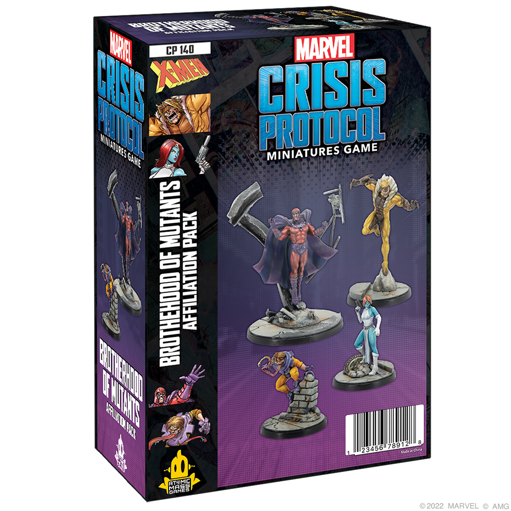 Retrouvez Brotherhood of Mutants dans ce nouveau kit pour votre jeu favori Marvel crisis Protocol le jeu de figurines, le noyau de la Team Magneto