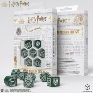 Ne loupez pas une occasion d'acquérir ce Set de Dés Modernes Harry Potter -Serpentard vert disponible en quantité très limitée 