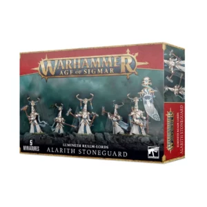 Découvrez ces superbes figurines des Alarith Stoneguard, une grande force de frappe pour votre armée Lumineth avec leur paire de marteaux à strates.