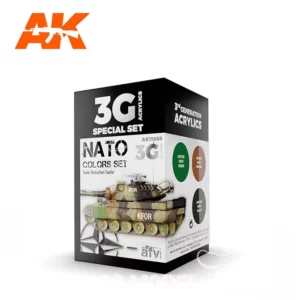 Nous avons choisi pour vous ce superbe AK 3G Nato Colors Set afin que vous puissiez découvrir la magnifique gamme de set AK 3G pour vos chars NATO