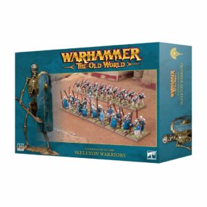 Tomb Kings Skeleton Warriors , une unité de base emblématique pour les armées de Tomb Kings dans le jeu Old World nouvelle version de Warhammer Battle