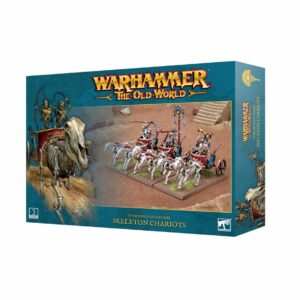 Tomb Kings Skeleton Chariots , une unité de base emblématique pour les armées de Tomb Kings dans le jeu Old World nouvelle version de Warhammer Battle