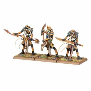 USHABTI WITH RITUAL BLADES une unité lourde redoutable et emblématique pour les armées de Khemri dasn le jeu Old World nouvelle version de Warhammer Battle