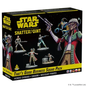 Découvrez That's Good Business Squadune extension de personnages pour le nouveau jeu d'Atomic Mass Games : Star Wars Shatterpoint