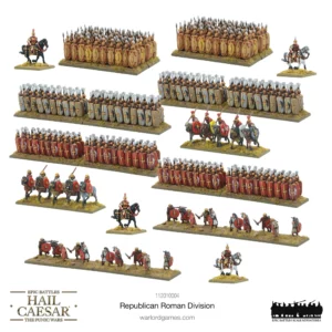 Republican Roman Division est une nouvelle boite pour le jeu de figurines Epique en 6mm Epic Battles Hail Caezar, de super ajouts pour le starter