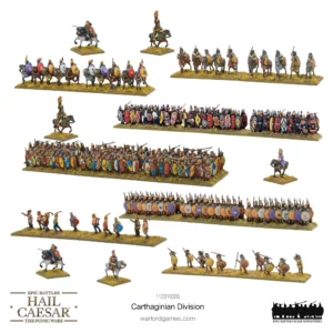 Carthaginian Division est une nouvelle boite pour le jeu de figurines Epique en 6mm Epic Battles Hail Caezar, de super ajouts pour le starter