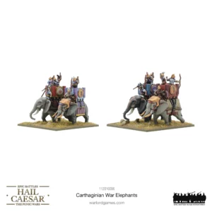 Carthaginian War Elephants est une nouvelle boite pour le jeu de figurines Epique en 6mm Epic Battles Hail Caezar, de super ajouts pour le starter