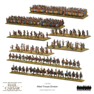 Allied Troops Division est une nouvelle boite pour le jeu de figurines Epique en 6mm Epic Battles Hail Caezar, de super ajouts pour le starter