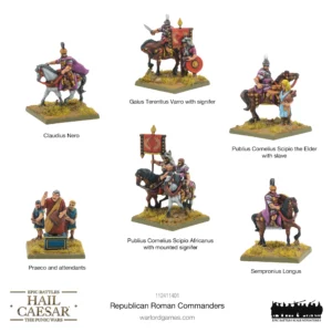 Republican Roman Commanders est une nouvelle boite pour le jeu de figurines Epique en 6mm Epic Battles Hail Caezar, de super ajouts pour le starter