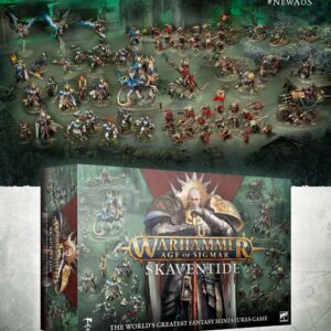 découvrez la nouvelle boite AOS V4 : Skaventide , la superbe nouvelle édition avec des skavens et des stormcast eternals somptueux