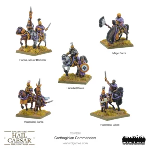 Epic Battles: Carthaginian Commanders est une nouvelle boite pour le jeu de figurines Epique en 6mm Epic Battles Hail Caezar, de super ajouts pour le starter