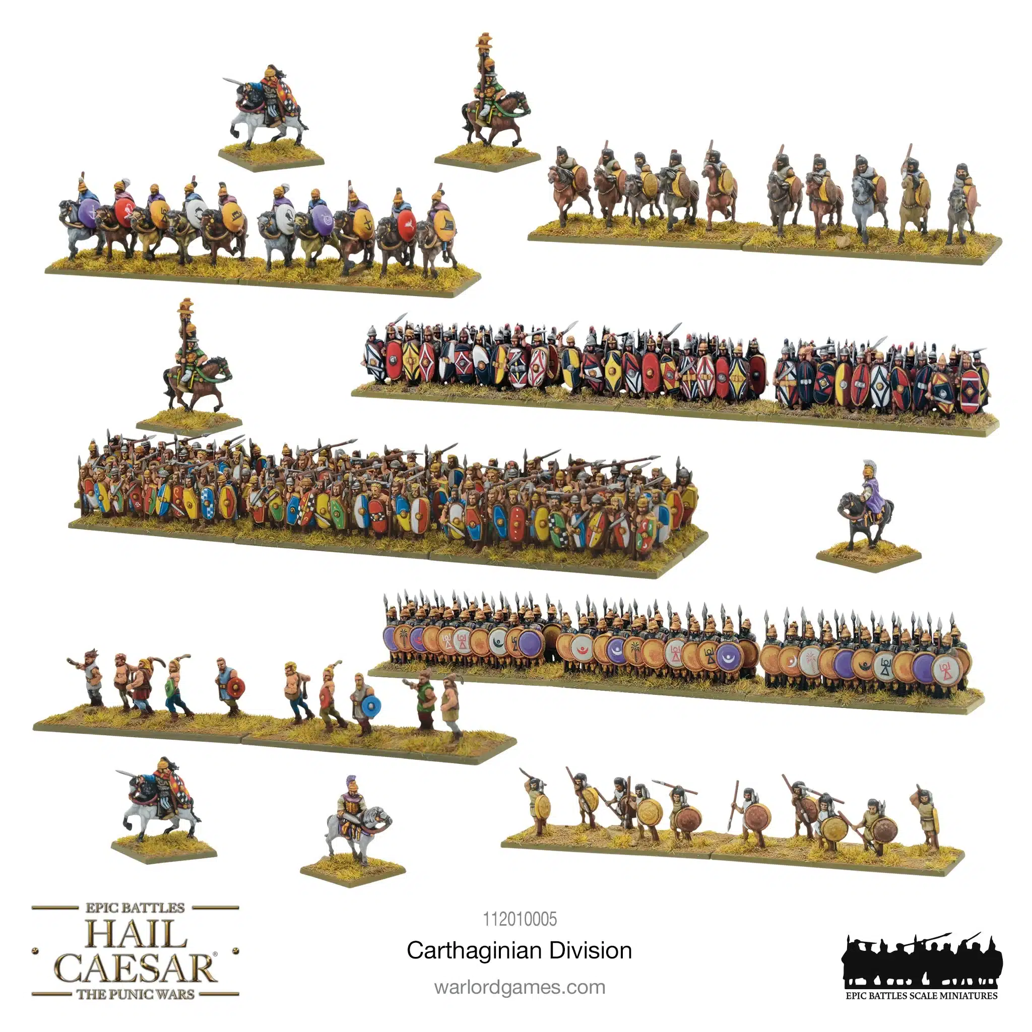 Carthaginian Division est une nouvelle boite pour le jeu de figurines Epique en 6mm Epic Battles Hail Caezar