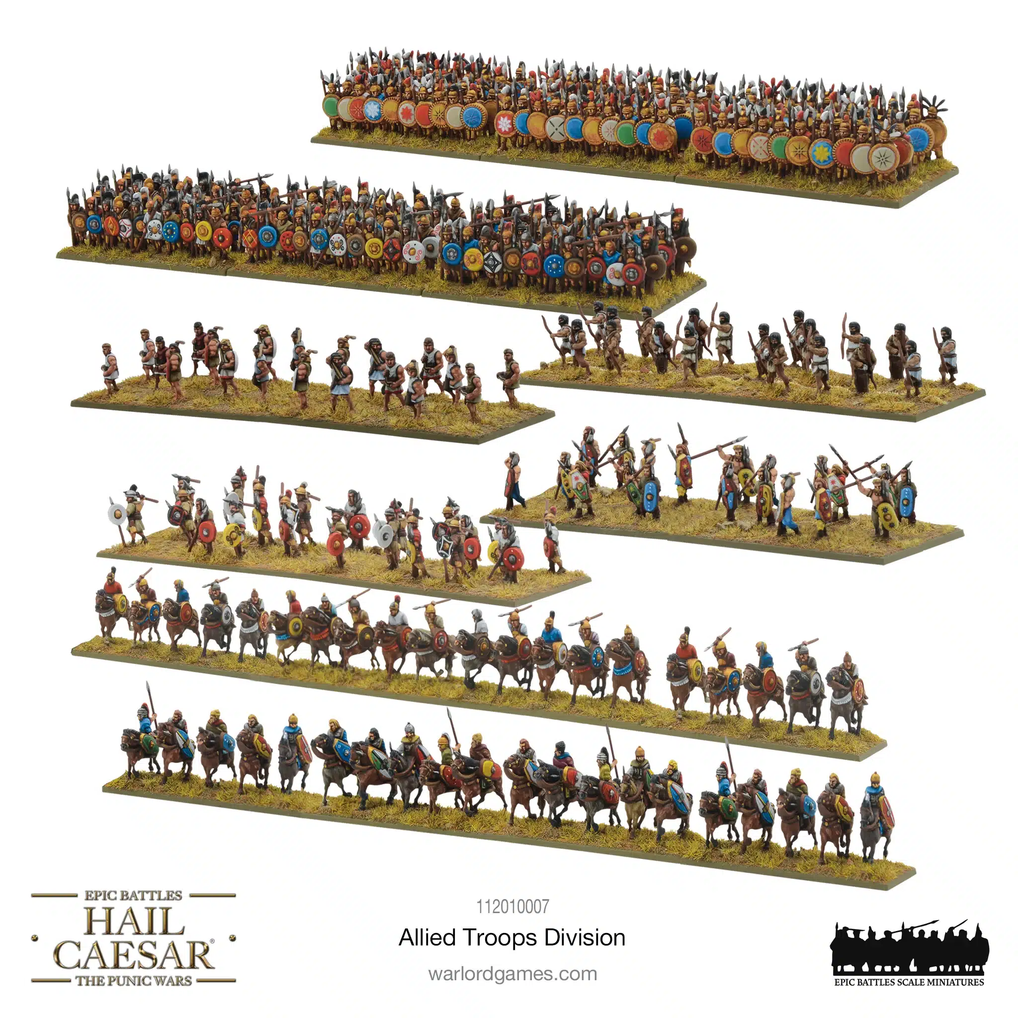 Allied Troops Division est une nouvelle boite pour le jeu de figurines Epique en 6mm Epic Battles Hail Caezar