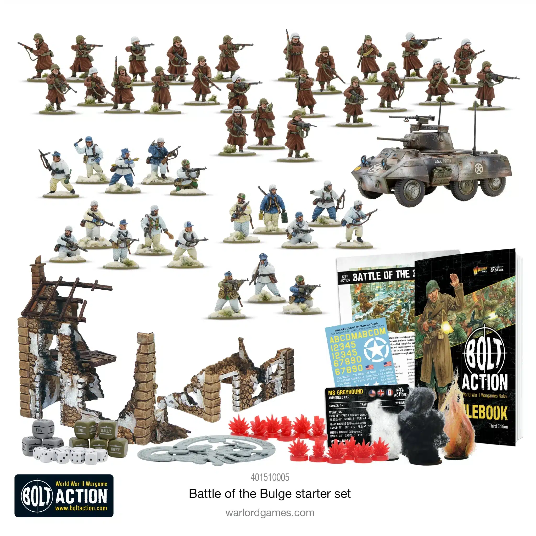 Bolt Action Starter Set - Battle of the Bulge vous permettent de revivre la bataille emblématique des Ardennes de la deuxieme guerre mondiale