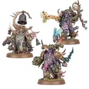Les Death Guard Élus de Mortarion sont des canaux vivants pour les miasmes et maladies de Nurgle, alors que les Délabreurs Délétères affaiblissent l'ennemi