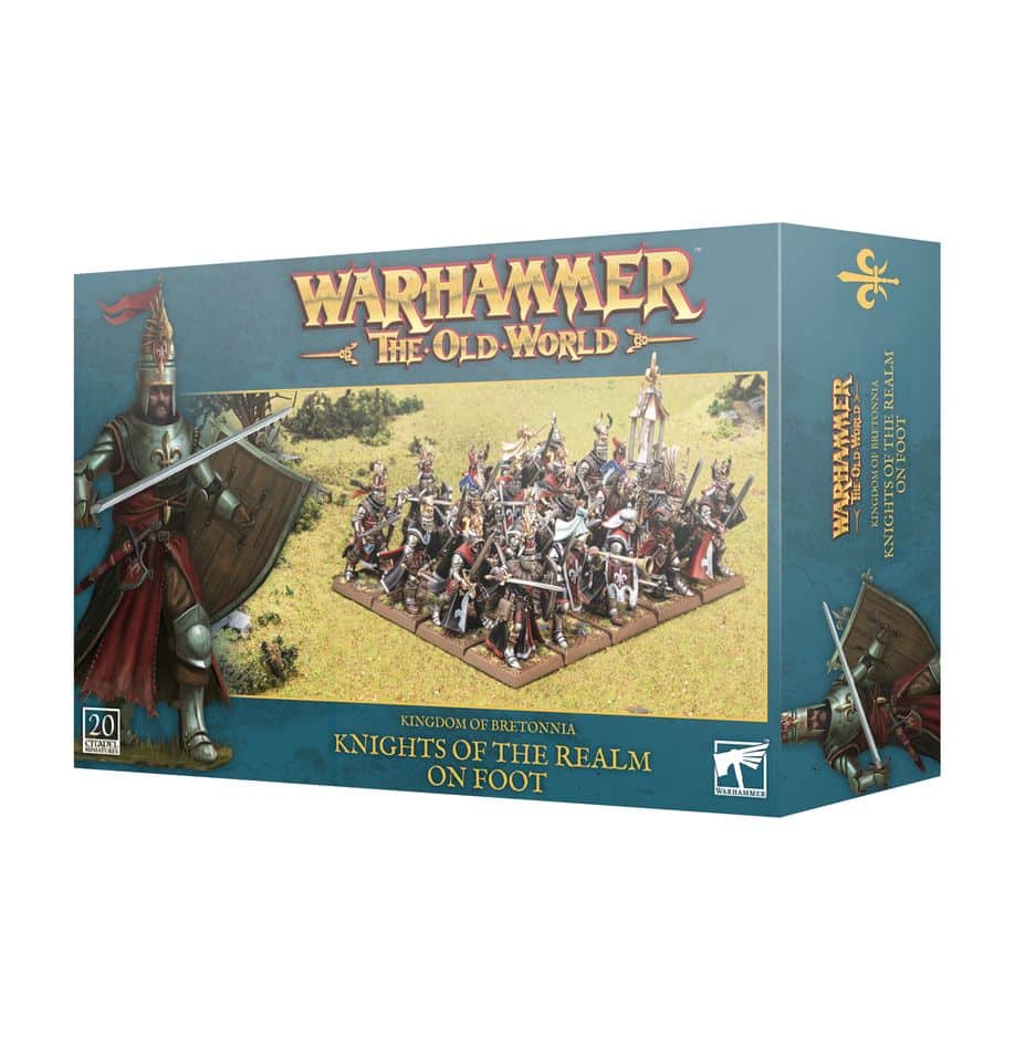 KNIGHTS OF THE REALM ON FOOT une unité lourde redoutable et emblématique pour les armées de Bretonnie dans le jeu Old World nouvelle version de Warhammer Battle