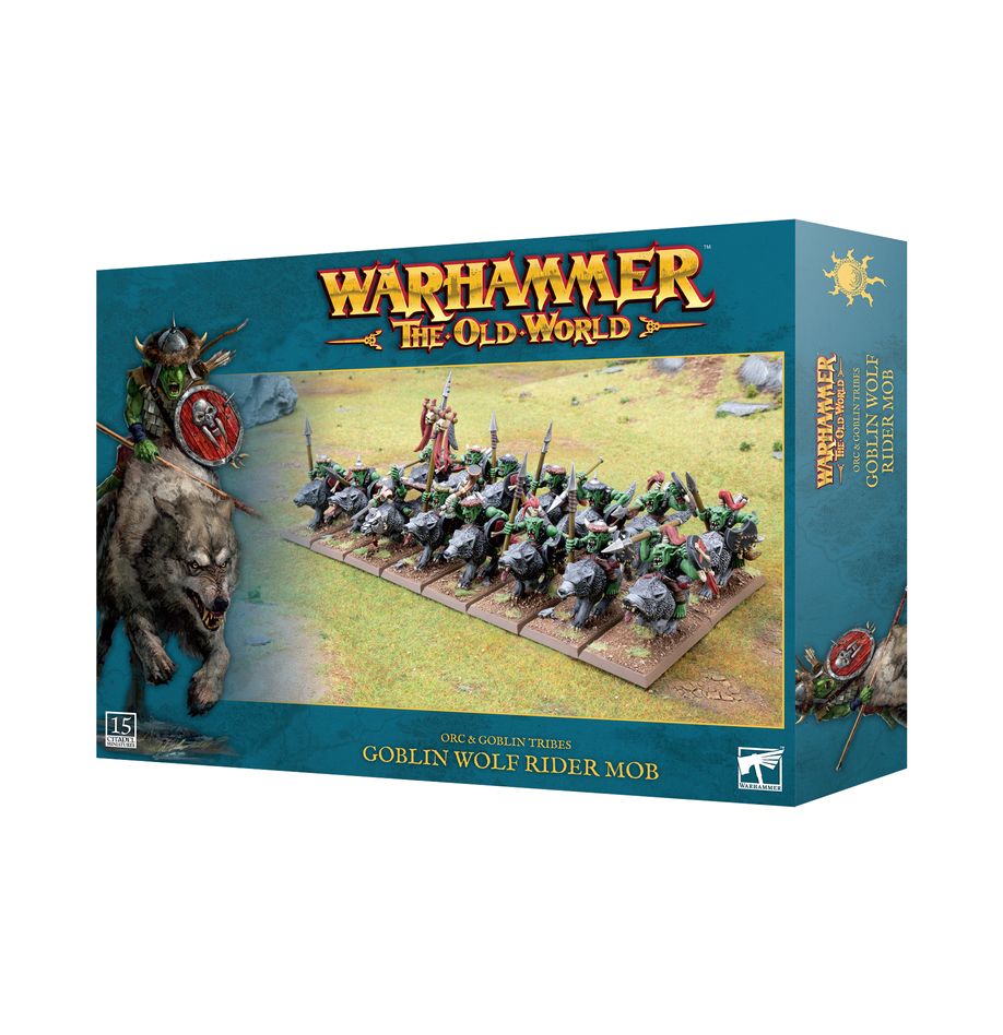 Découvrez les nouvelles sorties de Games Workshop avec la superbe boite d'OLD WORLD Orcs and Goblin : Goblin Wolf Rider Mob