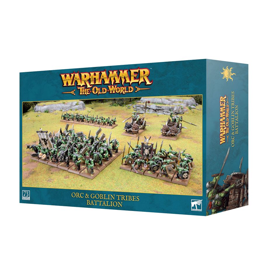 Découvrez les nouvelles sorties de Games Workshop avec la superbe boite d'OLD WORLD Orcs and Goblin : Starter set, dans votre boutique !