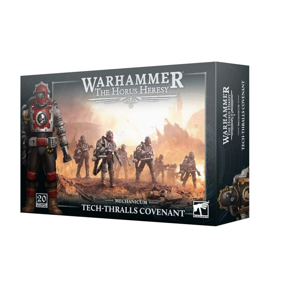 Découvrez la nouvelle boite Horus Heresy Mechanicum Tech-Thralls Covenant pour jouer les humains à Horus Heresy