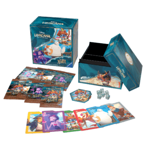 Découvrez Lorcana Coffret Trove la nouvelle édition La Mer Azurite de ce superbe jeu de cartes à jouer et à collectionner dans l'univers de Disney