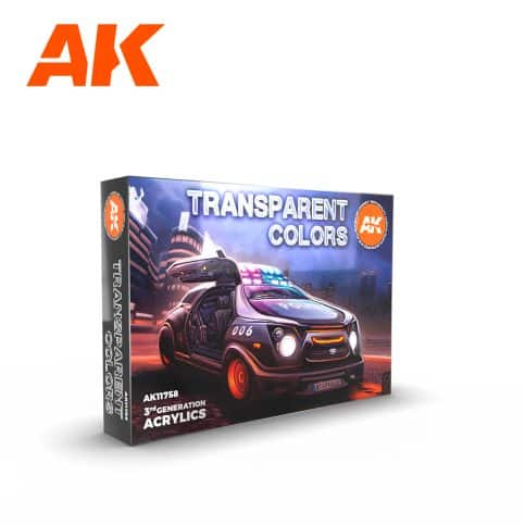 Maxireves a choisi pour vous ce superbe AK 3G TRANSPARENT COLORS afin que vous puissiez découvrir la magnifique gamme de set AK 3G