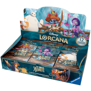 Découvrez Lorcana Display  La Mer Azurite la nouvelle édition de ce superbe jeu de cartes à jouer et à collectionner dans l'univers de Disney