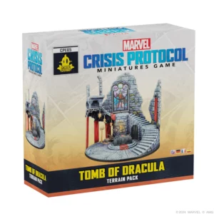 Retrouvez Tomb of Dracula Terrain Pack, un nouveau pack pour votre jeu favori Marvel crisis Protocol le jeu de figurines,