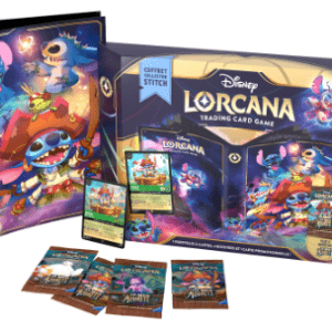 Découvrez Lorcana Coffret Collector Stitch la nouvelle édition de ce superbe jeu de cartes à jouer et à collectionner dans l'univers de Disney