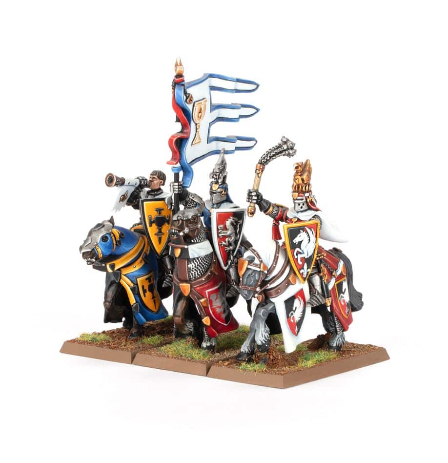 GRAIL KNIGHTS COMMAND une unité lourde redoutable et emblématique pour les armées de Bretonnie dans le jeu Old World nouvelle version de Warhammer Battle