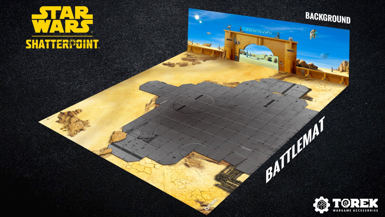 Shatterpoint Tapis Tatooine 1 qui vous permettra une immersion facile et rapide dans vos parties de Star Wars Shatterpoint