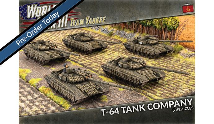 Découvrez le TSBX30 T-64 Tank Company (x5 Plastic) char emblématique russe pour vos parties de Team Yankee Red Dawn