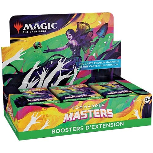 Découvrez magic avec le Display de 24 boosters Extension Commander Masters EN composé de cartes aux illustrations magnifiques.