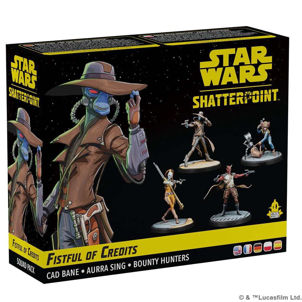 Découvrez Shatterpoint Cad Bane Pack une extension de personnages pour le nouveau jeu d'Atomic Mass Games