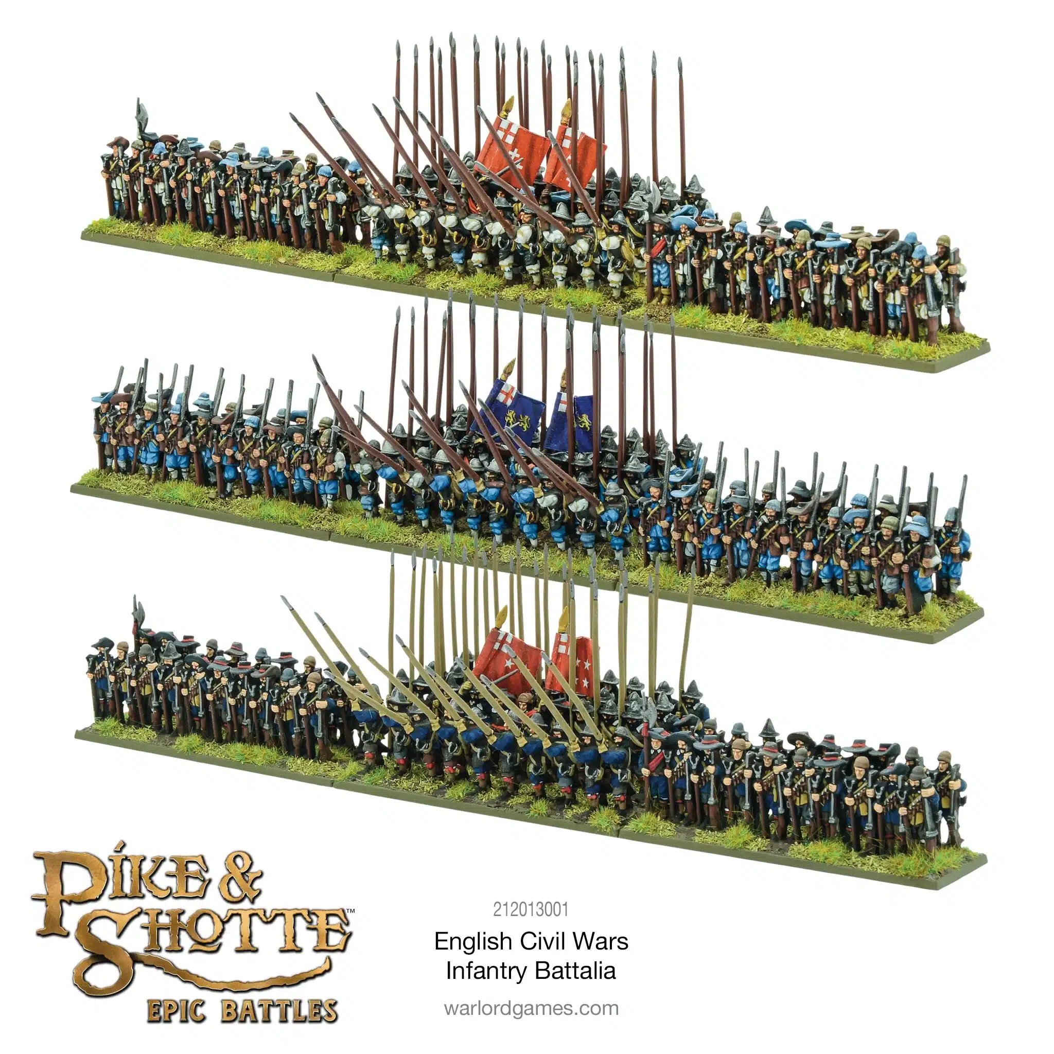 Découvrez English Civil Wars Infantry Battalia le nouveau starter de Warlord games rempli de figurines finement sculptées en 6mm