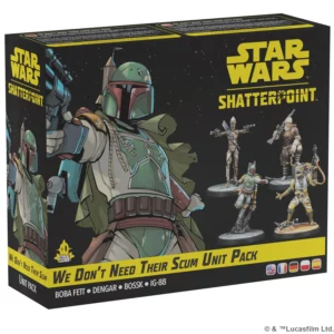 We Don’t Need Their Scum Unit Pack, une nouvelle bande pour etoffer encore votre collection pour ce superbe jeu de figurines Star Wars Shatterpoint