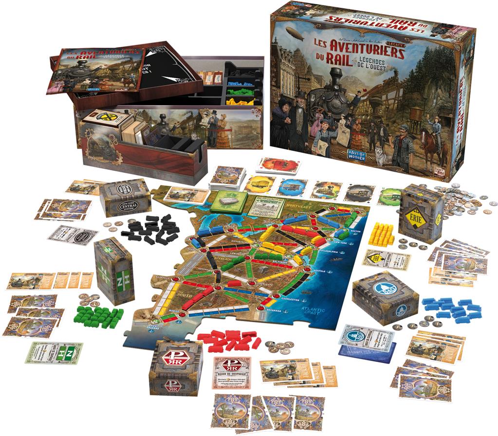 Découvrez Aventuriers du rail LEGACY et revivez les epopées de la conquête de l'Ouest dans une version inédite et évolutive