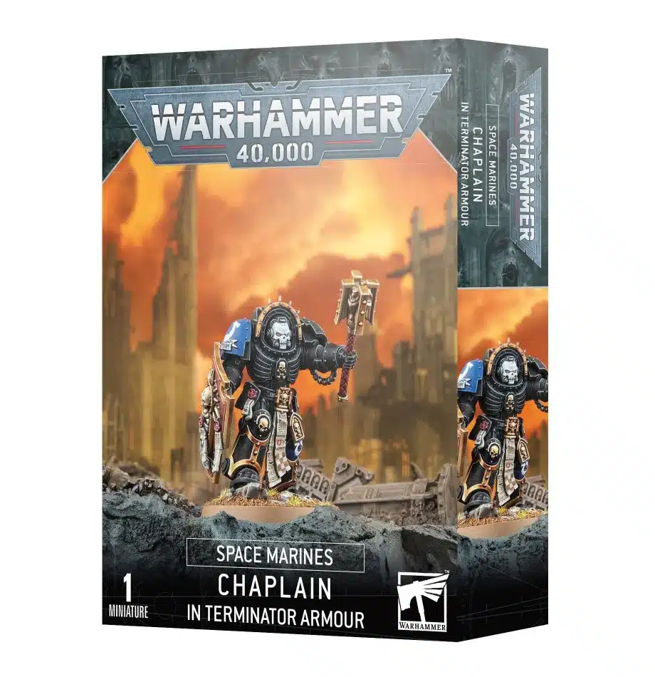 Découvrez les nouvelles références pour les Spaces Marines en V10 avec la superbe boite de Space Marines Chapelain en Armure Terminator