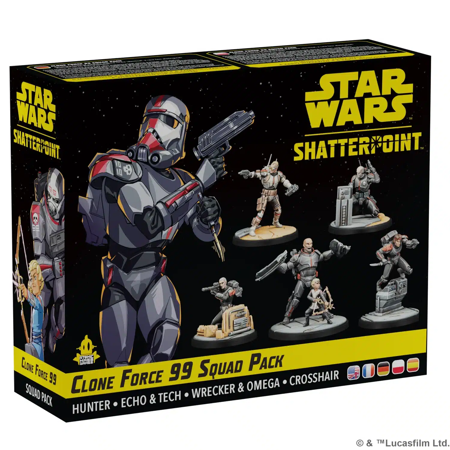 Clone Force 99 Squad Pack est une nouvelle bande representant la Bad batch dans le superbe jeu de figurines Star Wars Shatterpoint