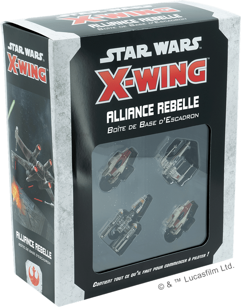 Cette boîte ALLIANCE REBELLE - ESCADRON vous donne accès à des chasseurs emblématiques dont un X-Wing T-65