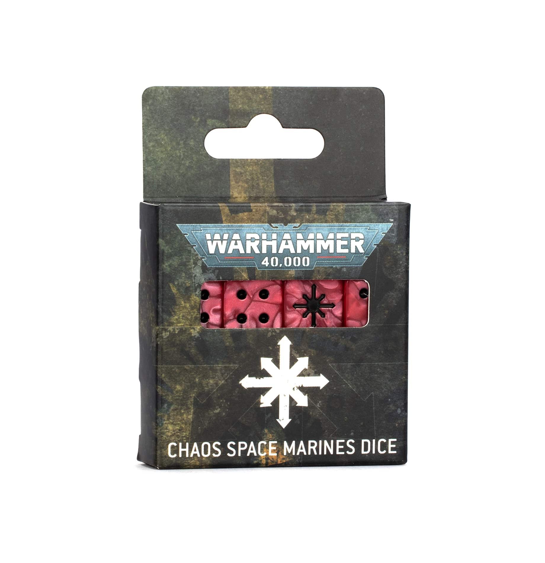 Découvrez les nouveautées de Games Workshop avec cette semaine les Dés Space Marines du Chaos