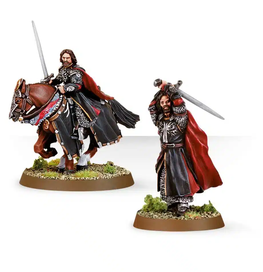 Aragorn (The Black Gate) contient 2 figurines en résine – Aragorn à pied