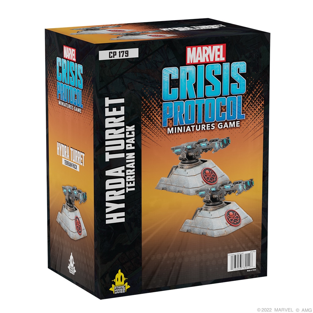 Retrouvez Hydra Turret Terrain Pack dans ce nouveau kit pour votre jeu favori Marvel crisis Protocol le jeu de figurines