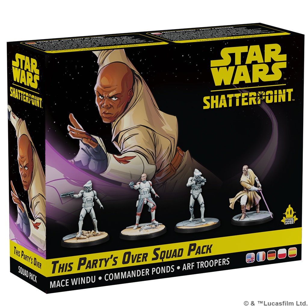 Découvrez Shatterpoint Mace Windu Pack une extension de personnages pour le nouveau jeu d'Atomic Mass Games