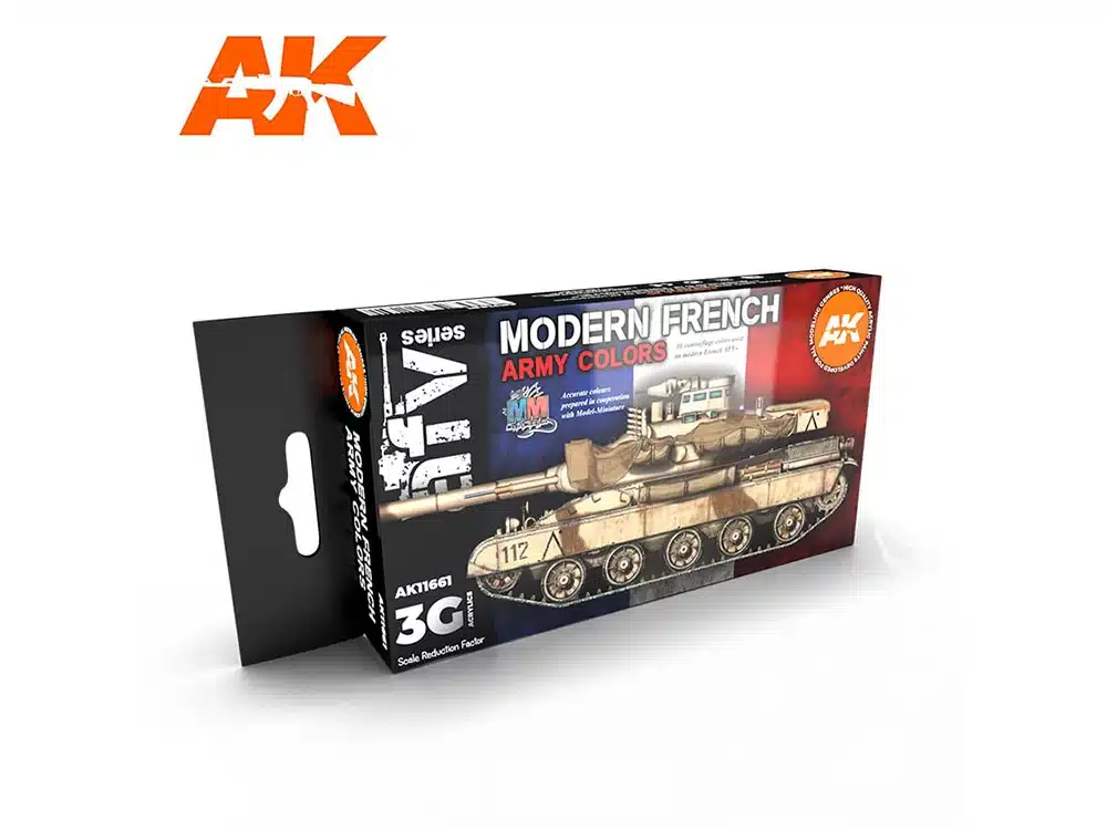 Nous avons choisi pour vous ce superbe Modern French AFV Set afin que vous puissiez découvrir la magnifique gamme de set AK 3G pour vos peintures de figurines