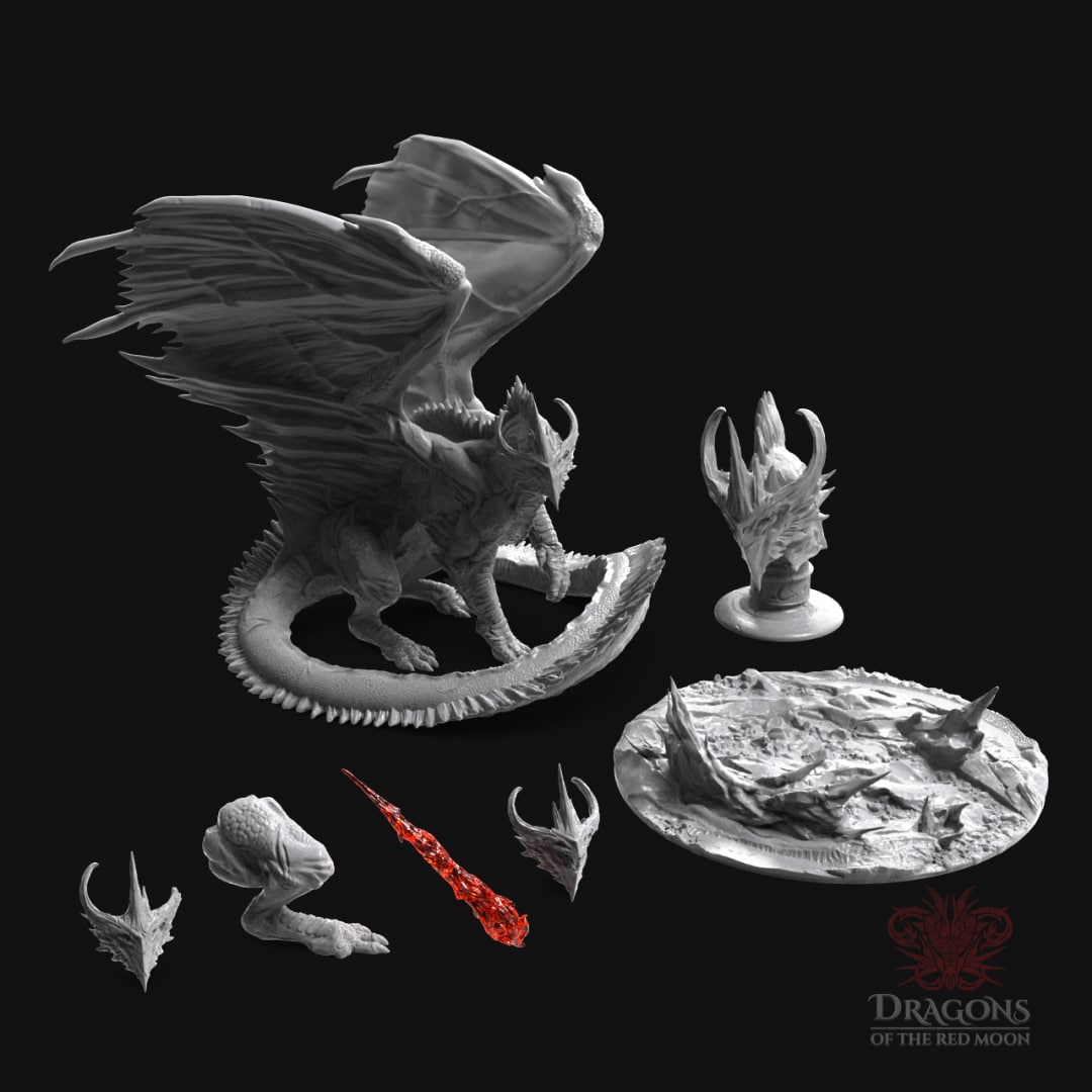 Découvrez les immenses et superbes figurines de la gamme Dragons of the red moon