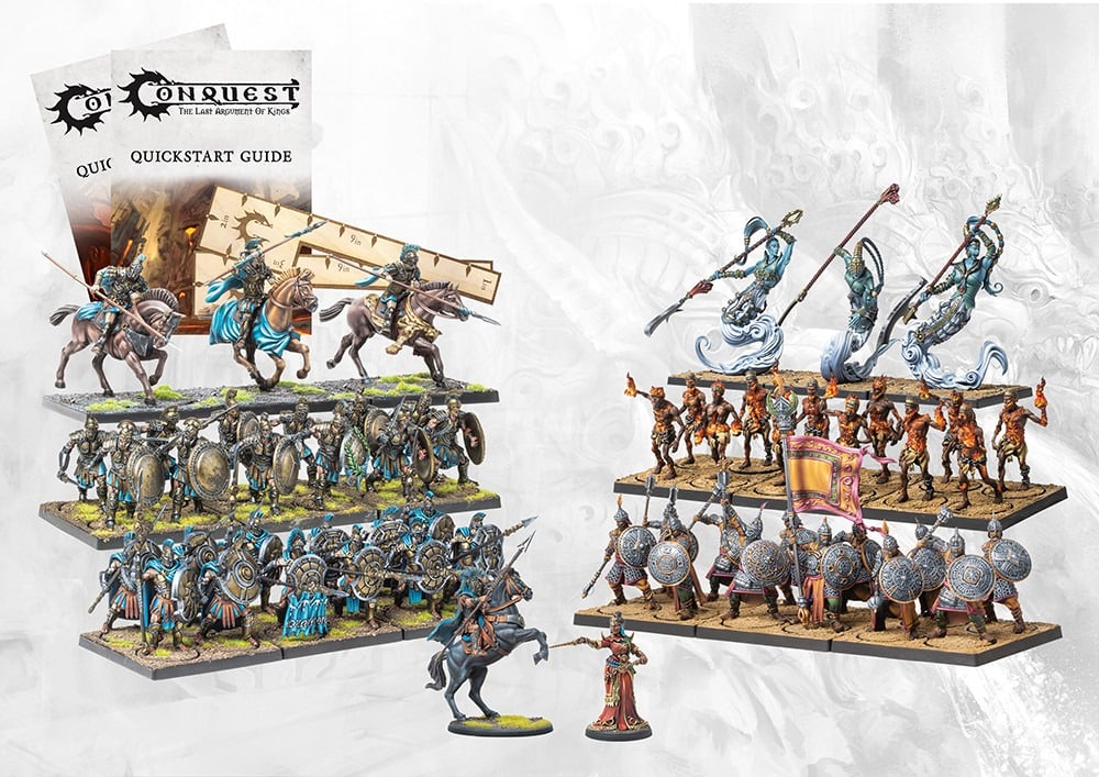 Sorcerer Kings Vs City States - Two Player Starter Set est le nouveau starter 2 joueurs pour le jeu de figurines Conquest the Last argument of kings